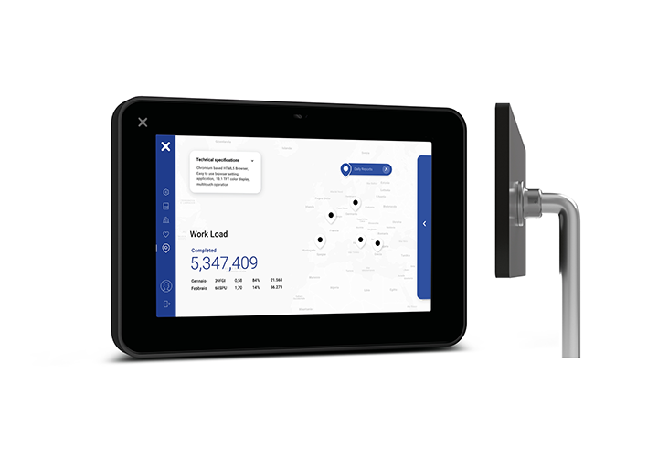 KN Controls, KN-C 707-WEB Plug & Play, 7 Zoll leistungsstarkes HMI Touchpanel mit Chromium-basiertem HTML5-Browser