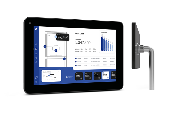 KN Controls, KN-C 710-WEB Plug & Play, 10 Zoll leistungsstarkes HMI Touchpanel mit Chromium-basiertem HTML5-Browser
