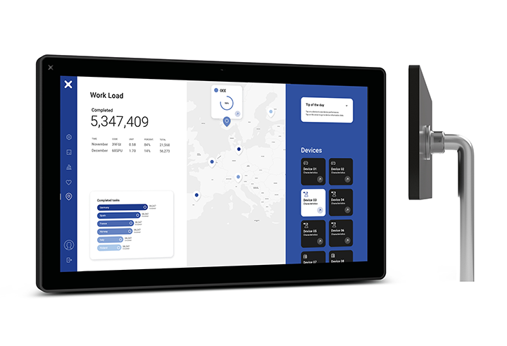 KN Controls, KN-C 721-WEB Plug & Play, 21 Zoll leistungsstarkes HMI Touchpanel mit Chromi-um-basiertem HTML5-Browser