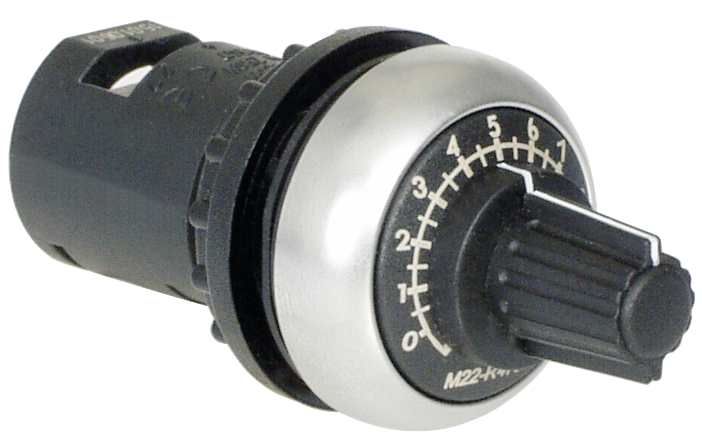 Potentiometer (7-Steps, incl. resistor, Kraus and Naimer, K&N)